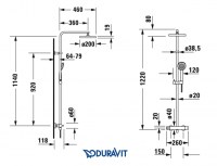 COLUMNA DUCHA TERMOSTATICA B1 DURAVIT